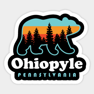 Ohiopyle State Park Pennsylvania Camping Bear Sticker